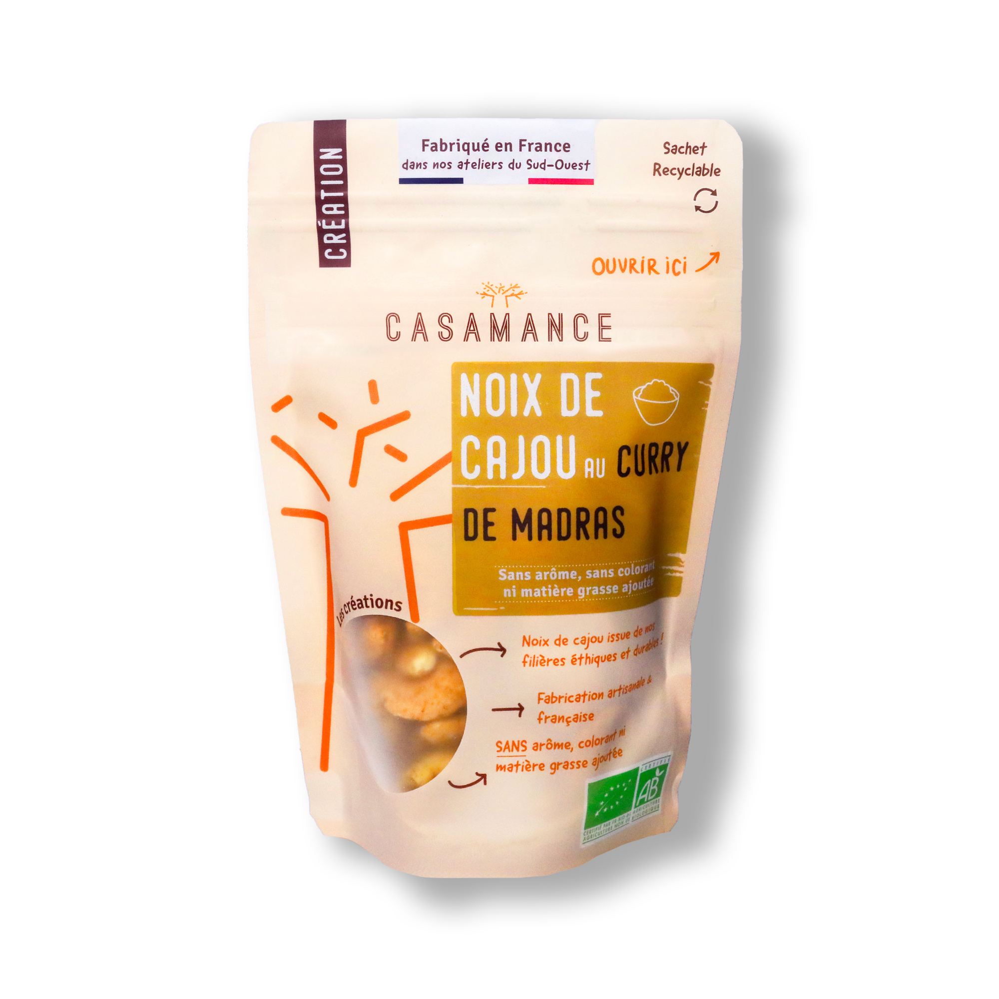 Noix de cajou au Curry de Madras 100g