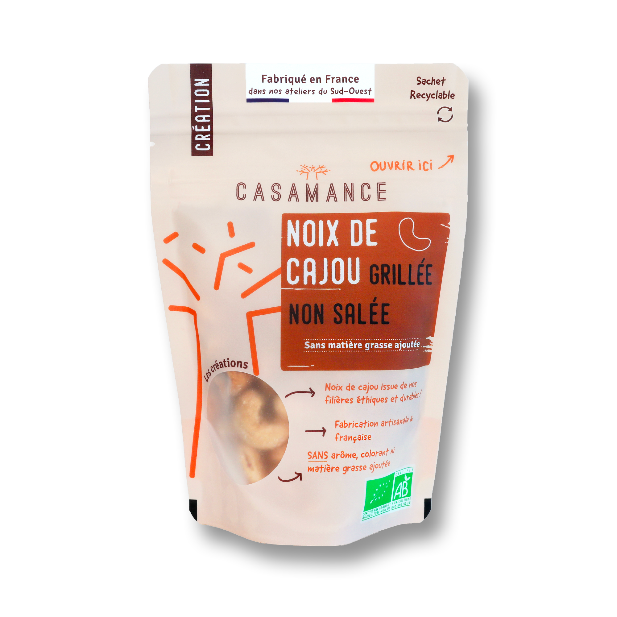 Noix de cajou Grillée non salée 100G