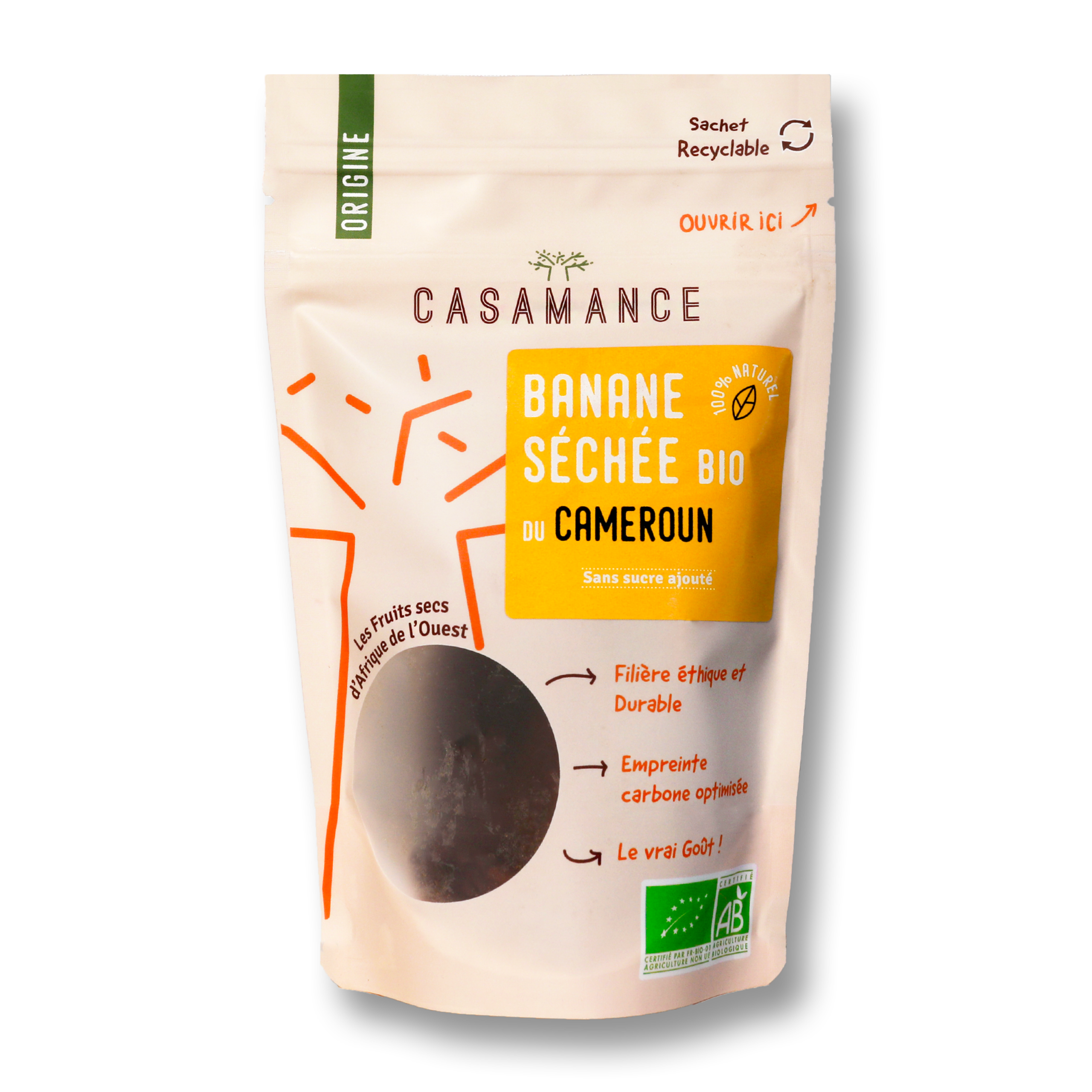 Banane séchée 125G