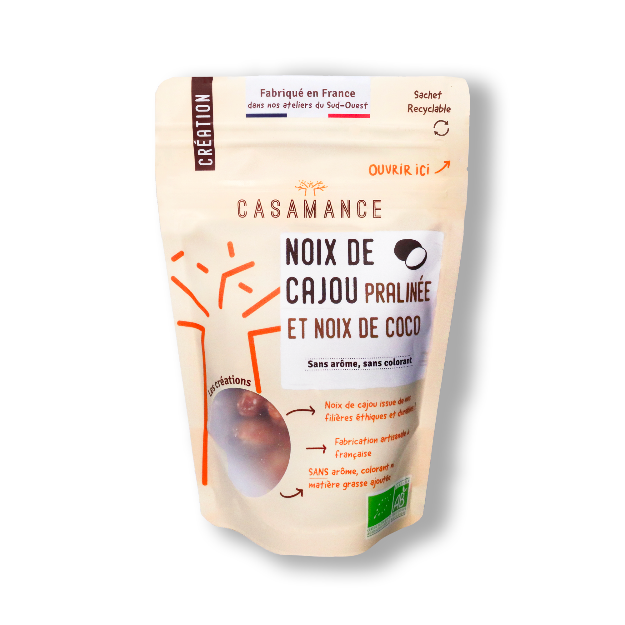 Noix de cajou Pralinée et noix de coco
